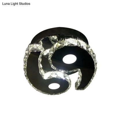 Lámpara de pared LED minimalista DecorBites™ de cristal cromado - Luz blanca cálida