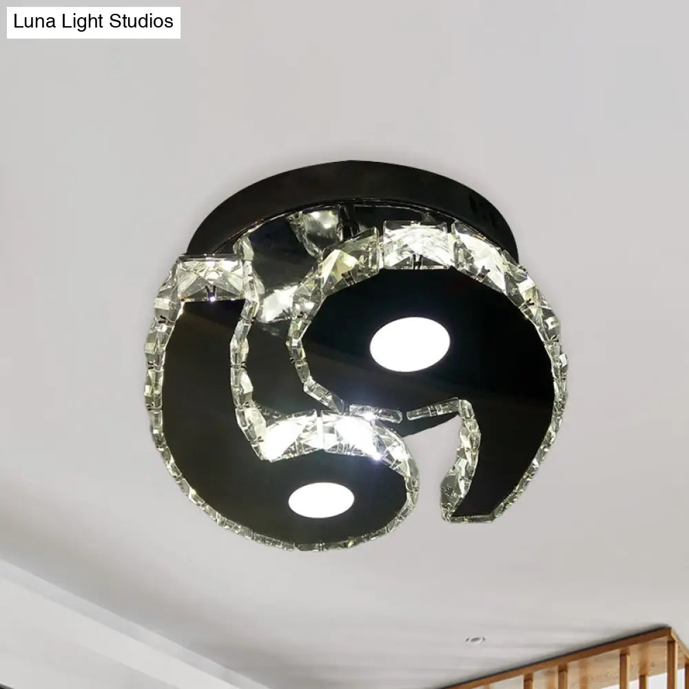 Lámpara de pared LED minimalista DecorBites™ de cristal cromado - Luz blanca cálida