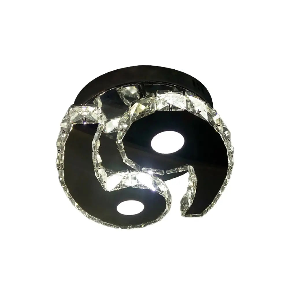 Lámpara de pared LED minimalista DecorBites™ de cristal cromado - Luz blanca cálida