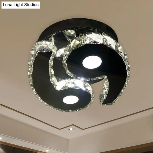 DecorBites™ DecorBites™ Minimalist Crystal Wall Mounted LED Lamp in Chrome - Warm/White Light