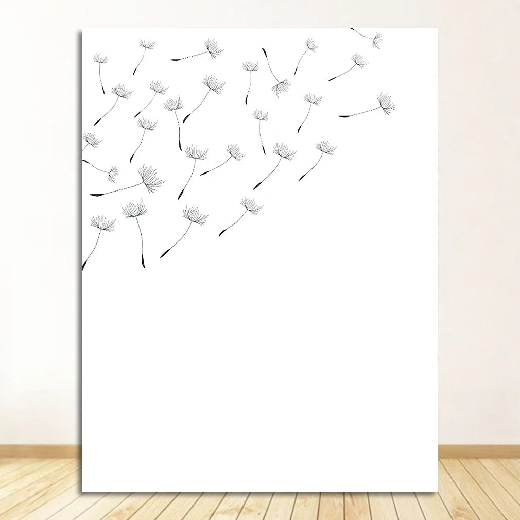 ’Minimalist Dandelion Canvas Wall Art Set’ - 2500-03 / 10x15cm No Frame - Posters