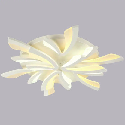 DecorBites™ DecorBites™ Minimalist Dandelion Ceiling Light in White: Acrylic LED Semi Flush Mount for Living Room