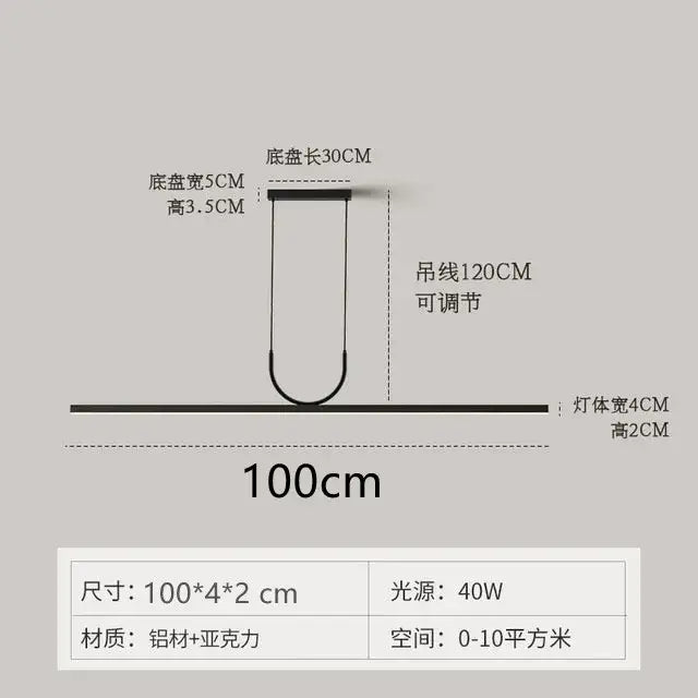 Black minimalist decorbites black art led ceiling pendant light with sleek aluminum acrylic and adjustable 120cm chain