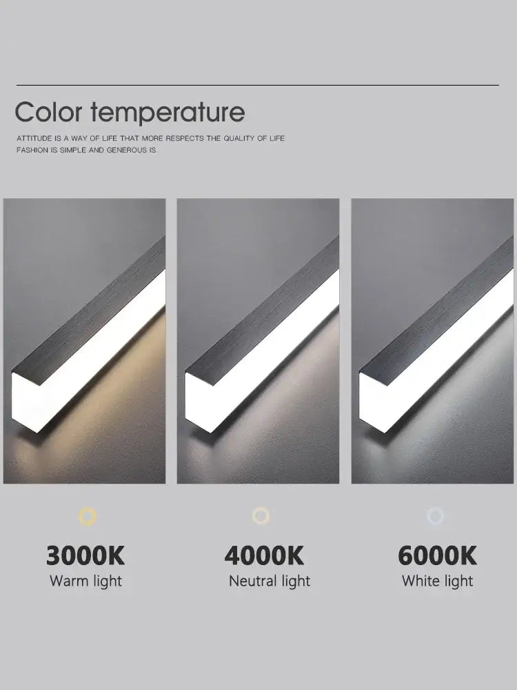 Modern led strip light with sleek metallic finish in warm white neutral white and cool white for decorbites black chandelier
