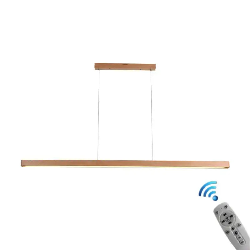 Minimalist dimmable wooden pendant lamp with sleek frame and warm led light for dining room decorbites pendant lamp