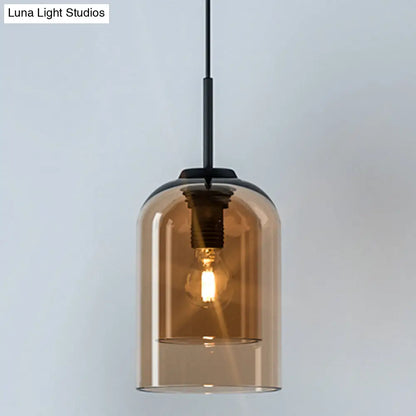 Minimalist Double Glass Shade Pendant Light for Aisle Bedroom - Modern and Stylish