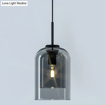 Minimalist Double Glass Shade Pendant Light for Aisle Bedroom - Modern and Stylish