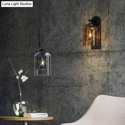 Minimalist Double Glass Shade Pendant Light for Aisle Bedroom - Modern and Stylish