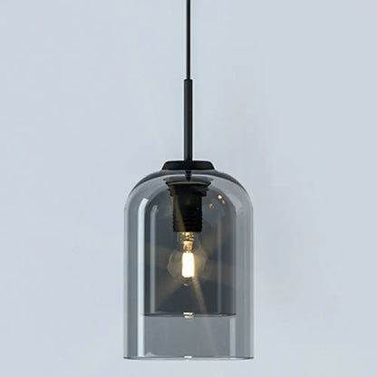 Minimalist Double Glass Shade Pendant Light for Aisle Bedroom - Modern and Stylish