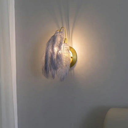 DecorBites™ DecorBites™ Minimalist Feather Wall Mount Light for Hallway - Small 1-Light Wall Sconce