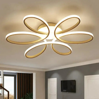 DecorBites™ DecorBites™ Minimalist Flower-Shaped Flushmount Acrylic LED Ceiling Light in White