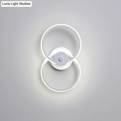 DecorBites™ DecorBites™ Minimalist Flush Mount Wall Sconce: Ring Acrylic LED Wall Light in Warm/White