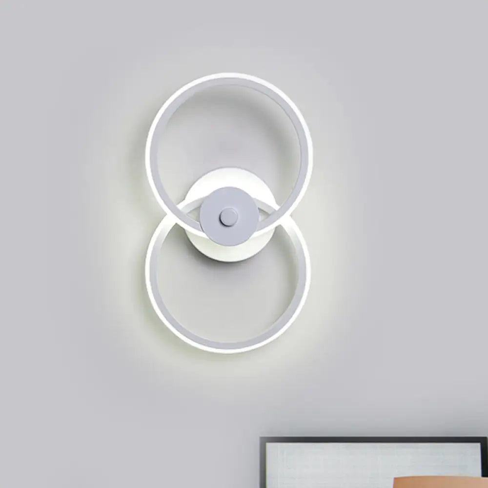 DecorBites™ DecorBites™ Minimalist Flush Mount Wall Sconce: Ring Acrylic LED Wall Light in Warm/White
