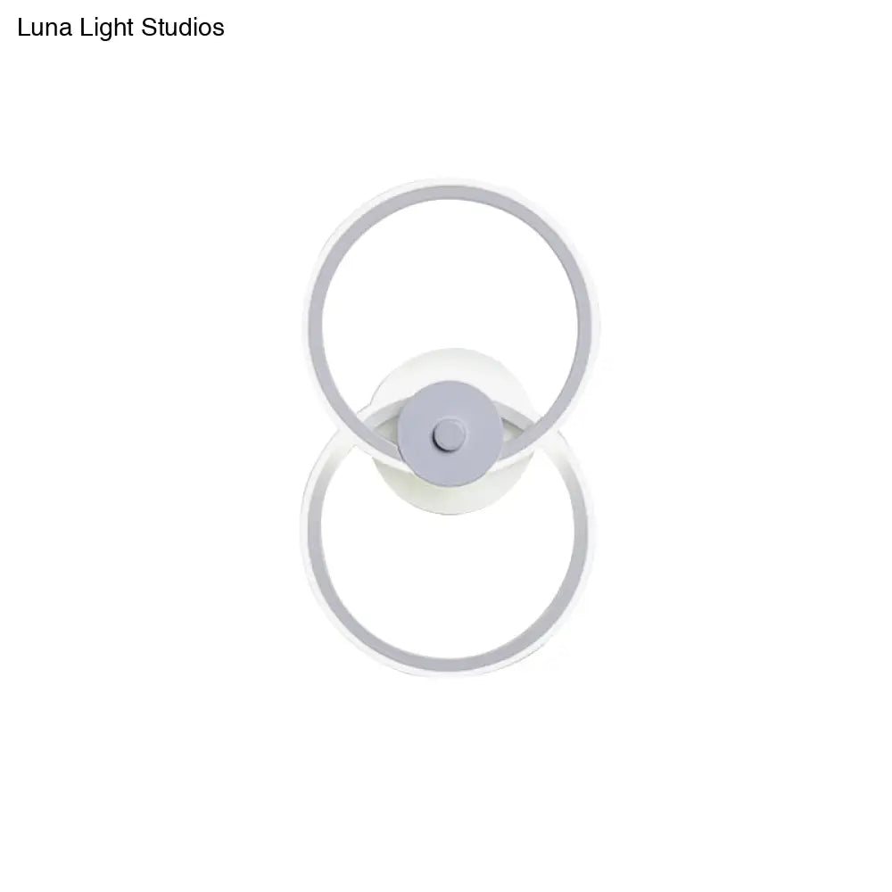 DecorBites™ DecorBites™ Minimalist Flush Mount Wall Sconce: Ring Acrylic LED Wall Light in Warm/White