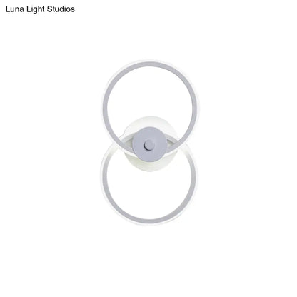 DecorBites™ DecorBites™ Minimalist Flush Mount Wall Sconce: Ring Acrylic LED Wall Light in Warm/White