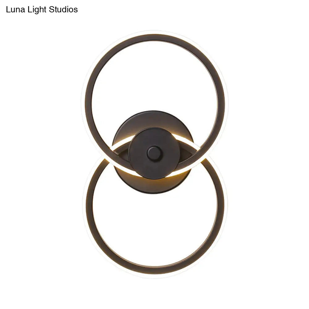 DecorBites™ DecorBites™ Minimalist Flush Mount Wall Sconce: Ring Acrylic LED Wall Light in Warm/White