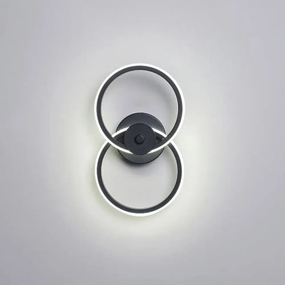 DecorBites™ DecorBites™ Minimalist Flush Mount Wall Sconce: Ring Acrylic LED Wall Light in Warm/White