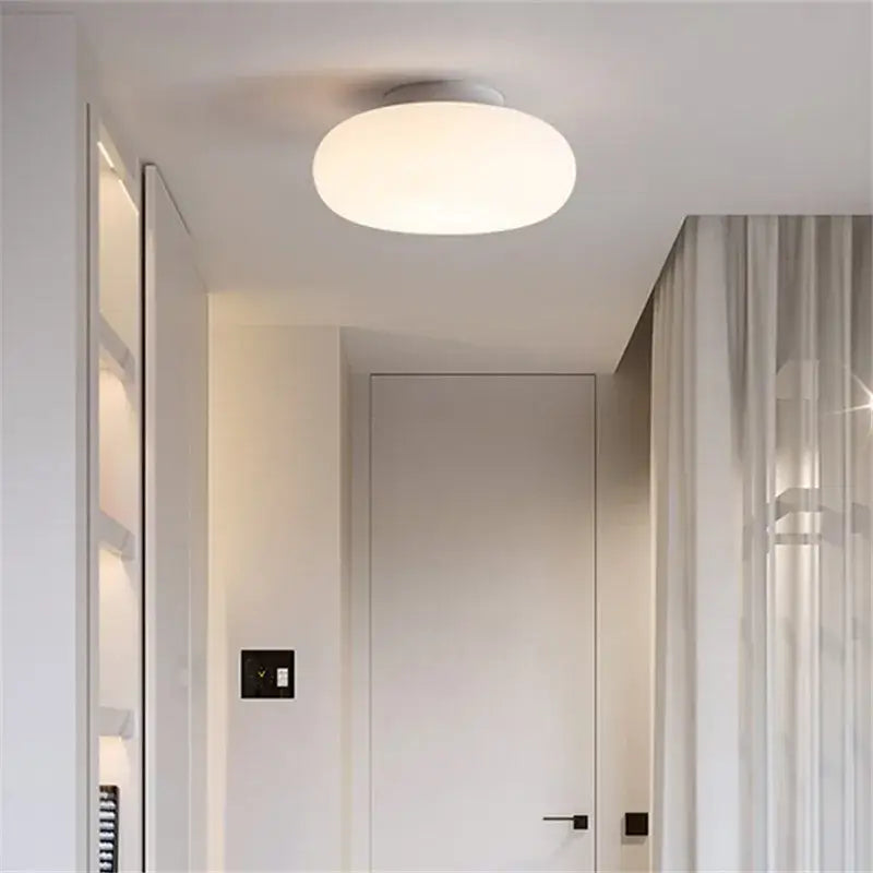 Minimalist frosted white glass pendant lamp with soft white diffuser and sleek round design for dining table decorbites itka pendant