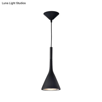 Minimalist Funnel Pendant Cement Light Fixture in Red/Black/White - Ideal for Bedside