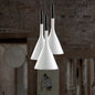 Minimalist Funnel Pendant Cement Light Fixture in Red/Black/White - Ideal for Bedside