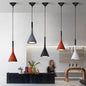 Minimalist Funnel Pendant Cement Light Fixture in Red/Black/White - Ideal for Bedside