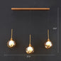 Minimalist Glass Pendant with 3-Head Down Lighting: Ideal for Dining Room and Multiple Hanging Option