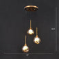 Minimalist Glass Pendant with 3-Head Down Lighting: Ideal for Dining Room and Multiple Hanging Option