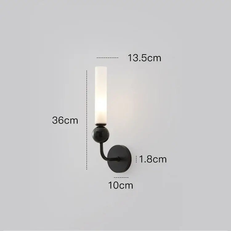 Black wrought iron wall lamp with frosted glass candle shade for decorbites copper wine corridor bedroom sconce