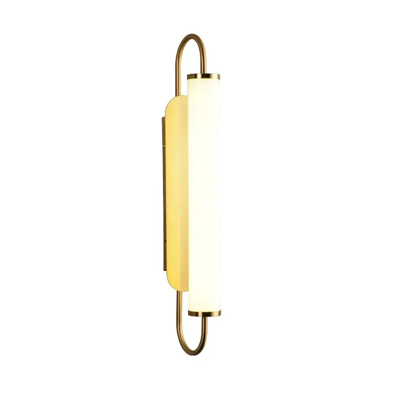 Minimalist gold elegant wall sconce with brass finish and frosted glass diffuser for bedroom decorbites elegant wall sconce