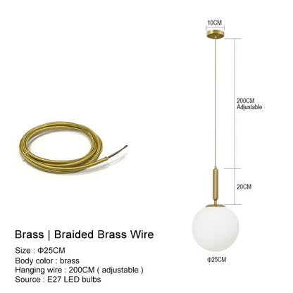 Minimalist gold glass ball led pendant chandelier with gold-toned spherical light and adjustable brass wire for kitchen island decorbites glass ball pendant chandelier