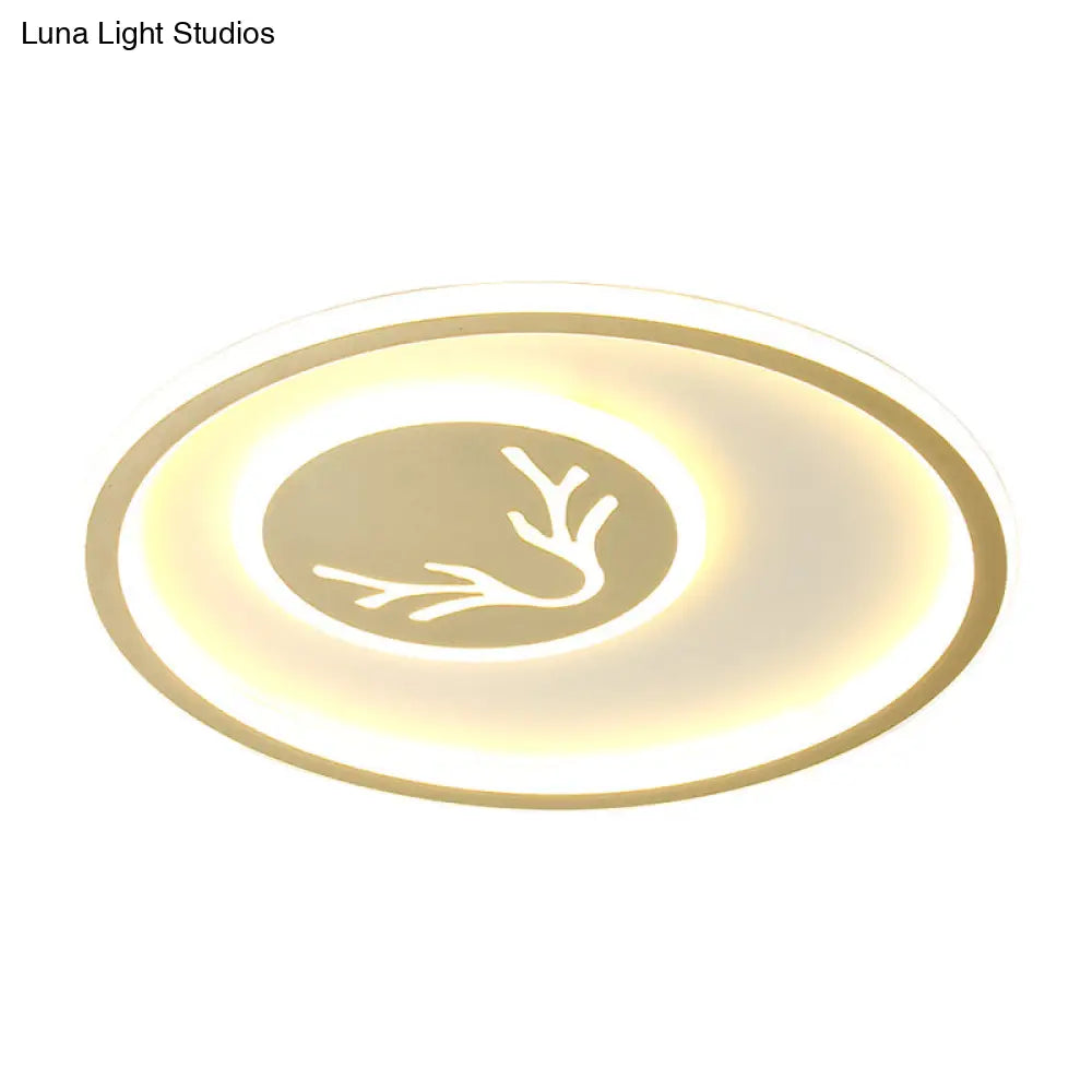 DecorBites™ DecorBites™ Minimalist Gold LED Ceiling Lamp with Acrylic Antlers - Perfect for Bedrooms