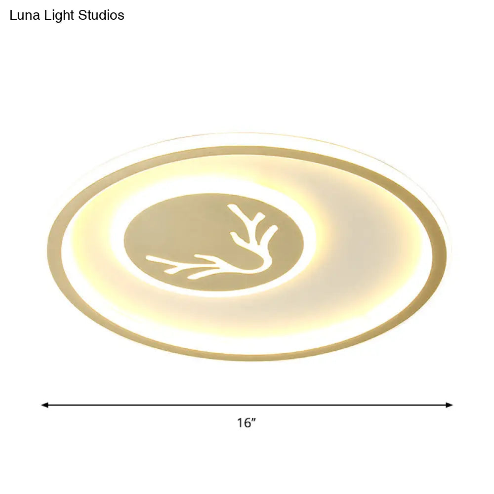 DecorBites™ DecorBites™ Minimalist Gold LED Ceiling Lamp with Acrylic Antlers - Perfect for Bedrooms