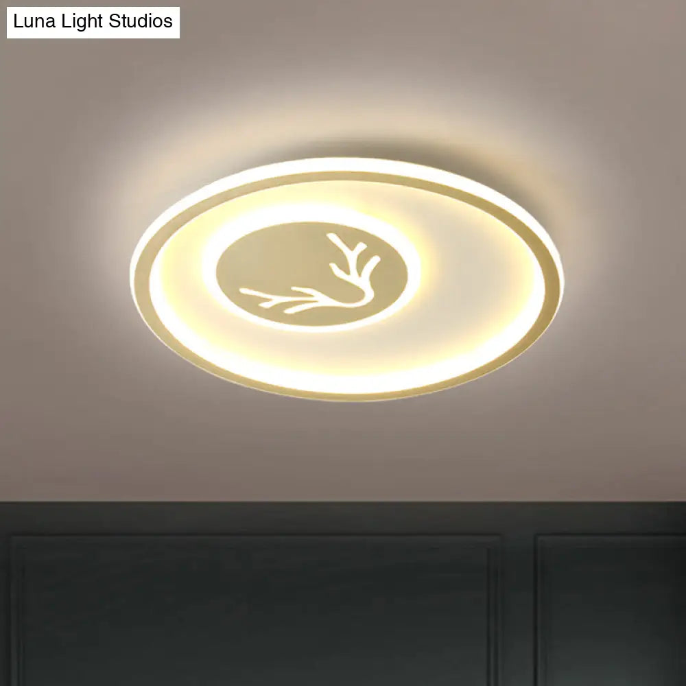 DecorBites™ DecorBites™ Minimalist Gold LED Ceiling Lamp with Acrylic Antlers - Perfect for Bedrooms