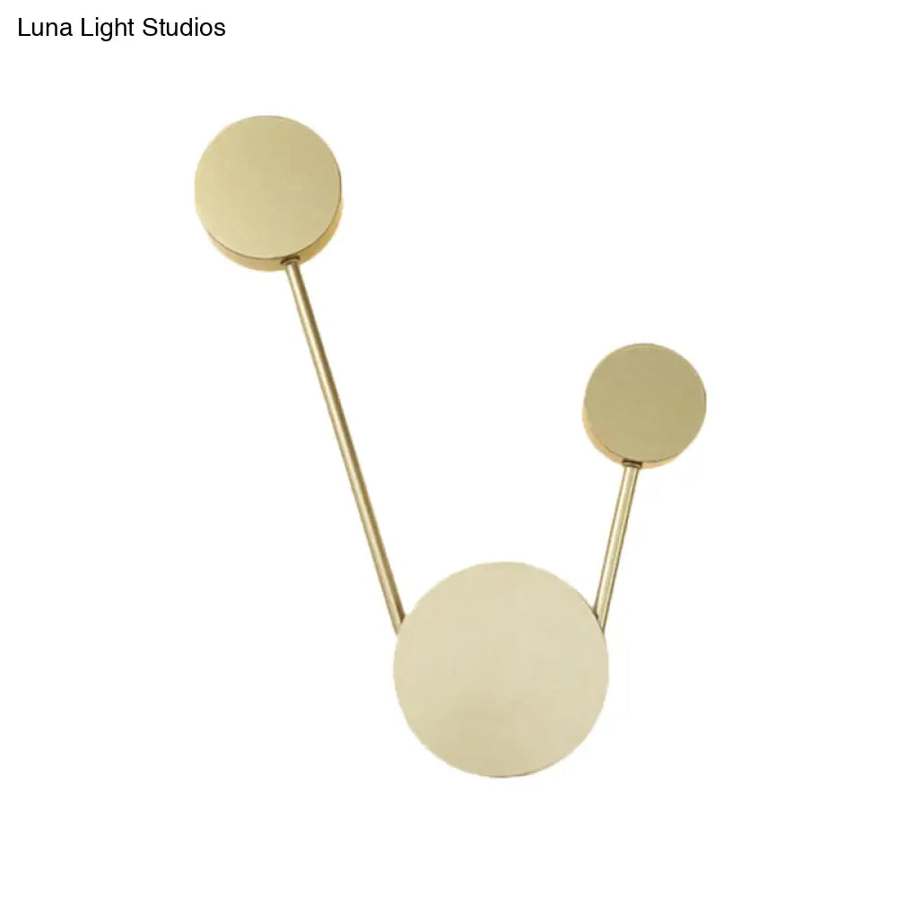 DecorBites™ DecorBites™ Minimalist Gold LED Corridor Wall Sconce with Round Metal Shade