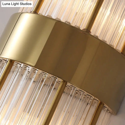 DecorBites™ DecorBites™ Minimalist Gold Rhombus Wall Sconce with Glass Rod Lighting