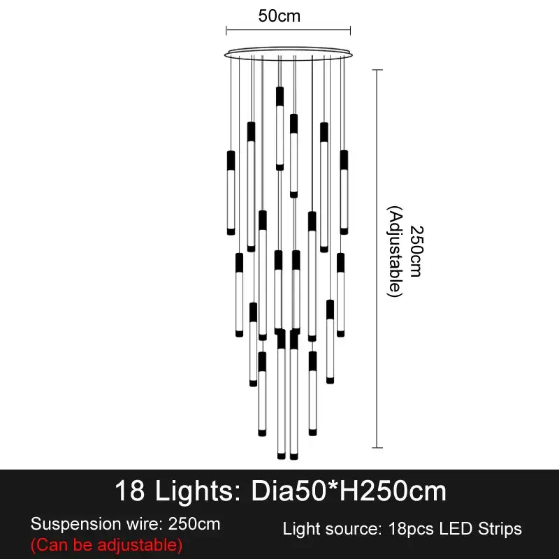 Modern black and white led chandelier with adjustable height perfect as an elegant led chandelier for living room