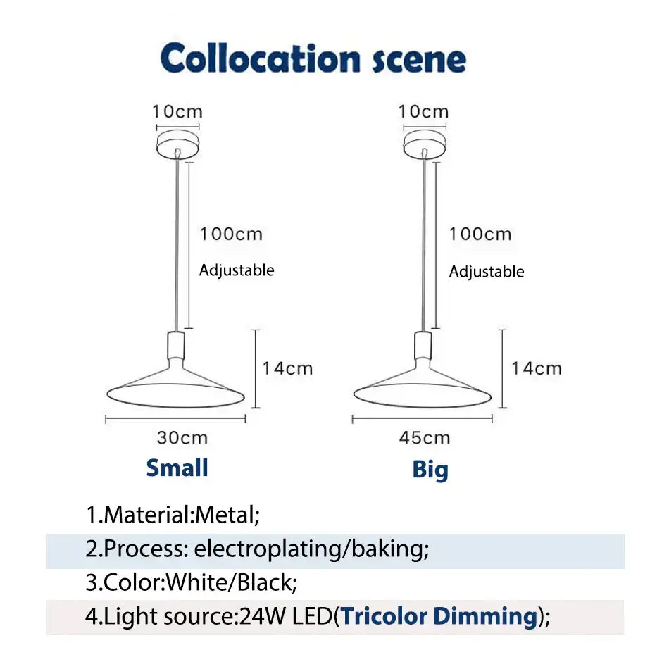 Minimalist gray and brass decorbites dimming pendant light with adjustable metal fixture and tricolor dimmable led bulb