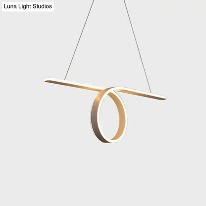 DecorBites™ minimalist grey LED pendant light with metal shade features warm white light and sleek fixture width design