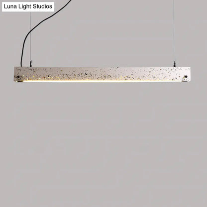 Minimalist Grey Terrazzo Bar Pendant Light: Chic Dining Room Ceiling Lamp