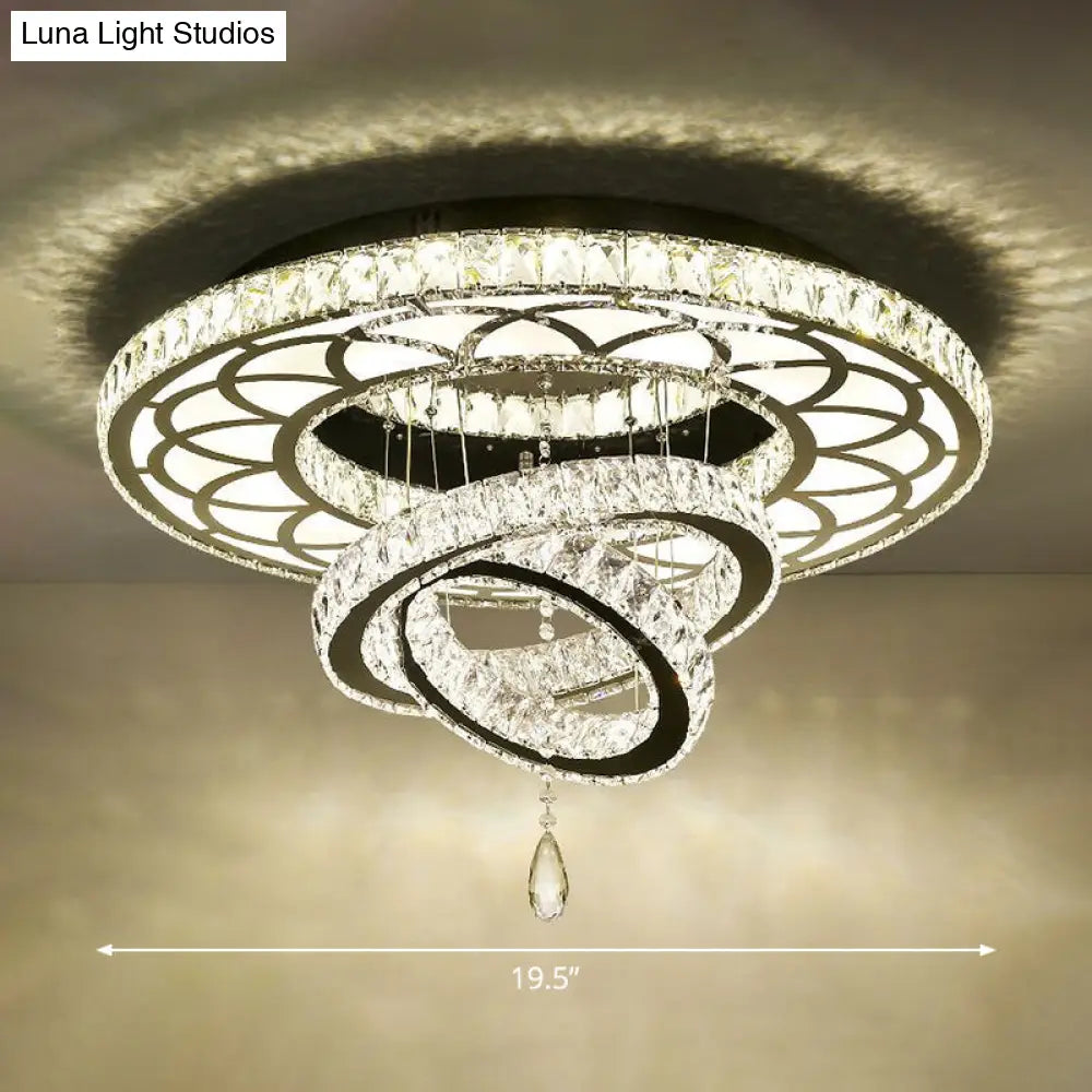 DecorBites™ DecorBites™ Minimalist Halo Ring Crystal Ceiling Mounted Light for Dining Room