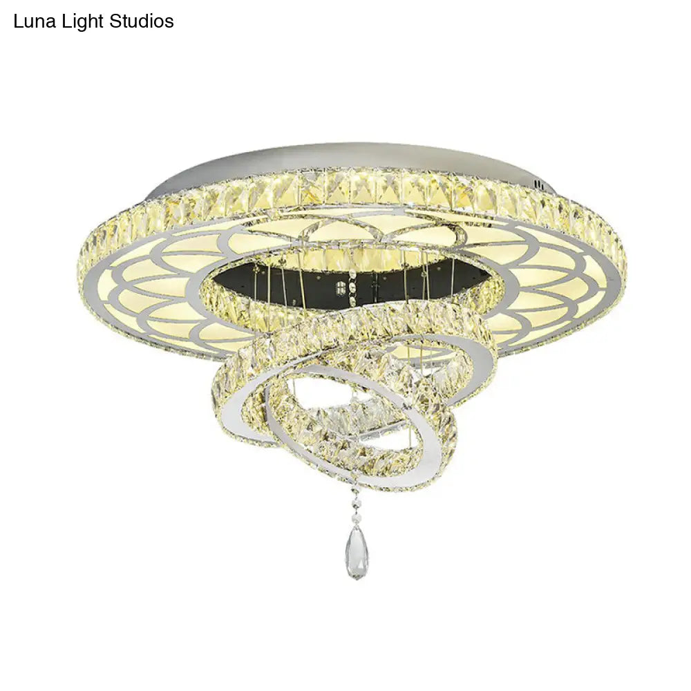DecorBites™ DecorBites™ Minimalist Halo Ring Crystal Ceiling Mounted Light for Dining Room