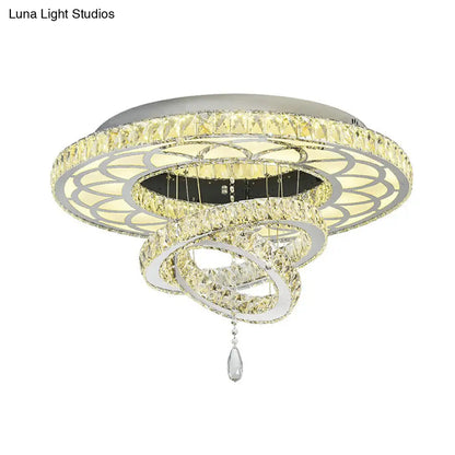 DecorBites™ DecorBites™ Minimalist Halo Ring Crystal Ceiling Mounted Light for Dining Room