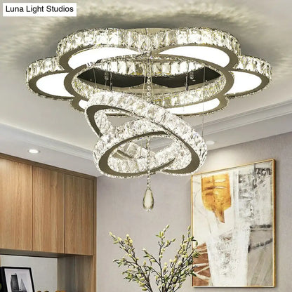 DecorBites™ DecorBites™ Minimalist Halo Ring Crystal Ceiling Mounted Light for Dining Room