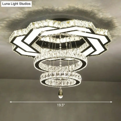 DecorBites™ DecorBites™ Minimalist Halo Ring Crystal Ceiling Mounted Light for Dining Room