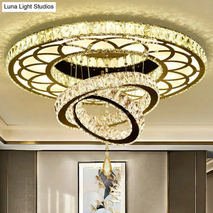 DecorBites™ DecorBites™ Minimalist Halo Ring Crystal Ceiling Mounted Light for Dining Room