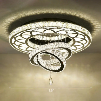 DecorBites™ DecorBites™ Minimalist Halo Ring Crystal Ceiling Mounted Light for Dining Room