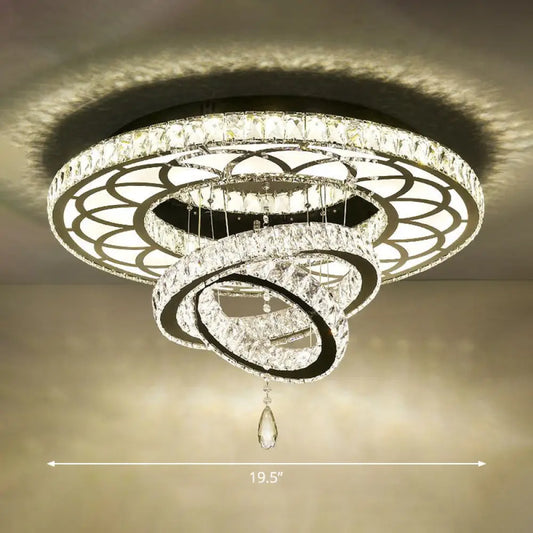 DecorBites™ DecorBites™ Minimalist Halo Ring Crystal Ceiling Mounted Light for Dining Room