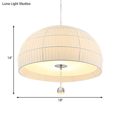 Lámpara colgante minimalista con difusor acrílico - Araña de 5 luces para dormitorio en color blanco