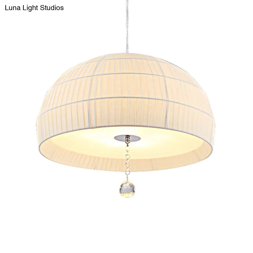 Lámpara colgante minimalista con difusor acrílico - Araña de 5 luces para dormitorio en color blanco