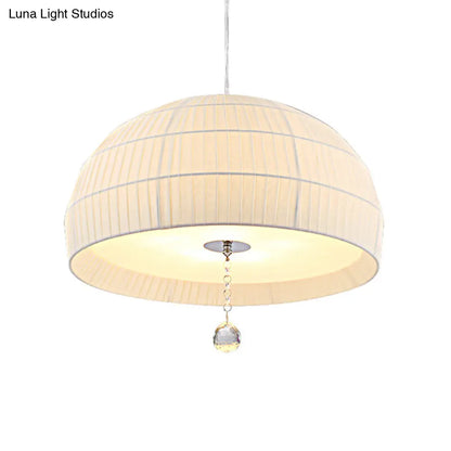 Lámpara colgante minimalista con difusor acrílico - Araña de 5 luces para dormitorio en color blanco